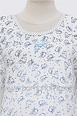 Daster Hamil Bear Biru